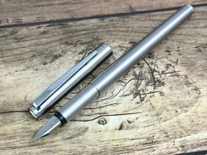 MONTBLANC NOBLESSE NIB:F FOUNTAIN PEN VINTAGE SILVER GERMANY A485 - Picture 1 of 11