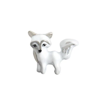 MOrigami Owl WHITE ARCTIC FOX Floating Enamel ANIMAL Charm - Image 1 of 3