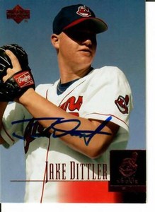"Cleveland Indians" Jake Dittler Signed BOWMAN Trading Card Todd Mueller COA
