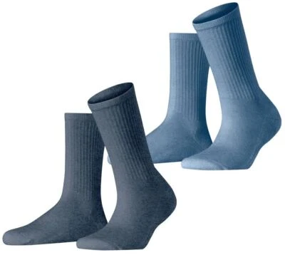 Pack de 2 calcetines básicos de tenis Esprit para mujer - mezcla azul Foto 1 de 4