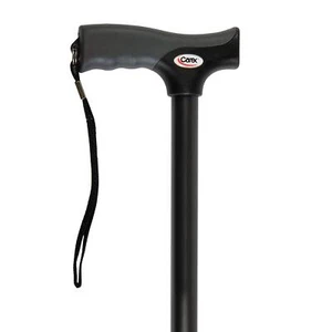 Carex Soft Grip Walking Cane - Height Adjustable Cane With Wrist Strap - Latex - Picture 1 of 11