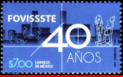 2806 MÉXICO 2012 - 40 AÑOS DE FOVISSSTE, MNH Foto 1 de 2