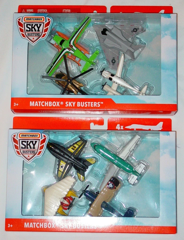 2 НОВЫХ КОМПЛЕКТА САМОЛЕТОВ MATCHBOX SKY BUSTERS — BOEING & LOCKHEED MARTIN — ПОСЛЕДНИЙ НАБОР - Изображение 1 из 1