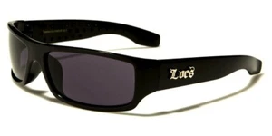 KIDS BLACK LOCS SLIM SUNGLASSES CLASSIC RETRO BIKER MOTORCYCLE WRAP AROUND SPORT - Picture 1 of 1