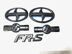 Set Black For 2012-2016 Toyota GT86 Scion FR-S Front Rear Fender Emblem Badge - Picture 1 of 2