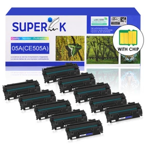 10PK CE505A 05A Toner do drukarek HP LaserJet Pro 400 M401dn M401dw M401n M401d - Zdjęcie 1 z 24