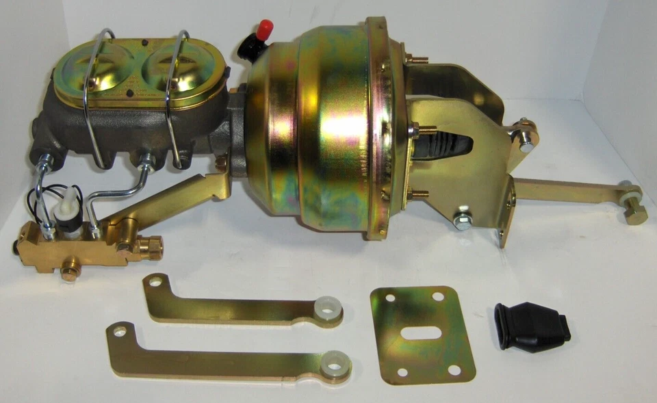 Kit de refuerzo de freno de tambor de disco eléctrico de zinc de 8" para carrocería Mopar Dodge 1962-74 A B E Foto 1 de 4