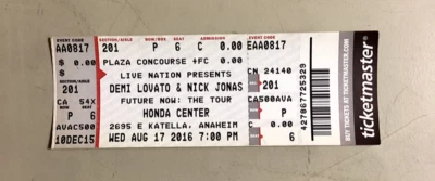DEMI LOVATO & NICK JONAS - 8/17/2016 - Honda Center - Anaheim, CA - Image 1 of 2