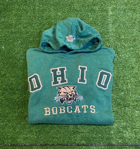 Retro J. America Ohio University Bobcats spell out logo hoodie sweatshirt medium Cover