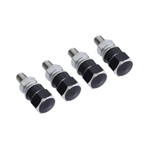 4 pernos de marco hexagonal negro y plateado sujetador de etiqueta de motocicleta EE. UU. - Imagen 1 de 7
