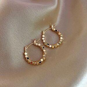 Drop Earrings for Women Fashion Yellow Gold Plated Jewelry Gift A Pair/set