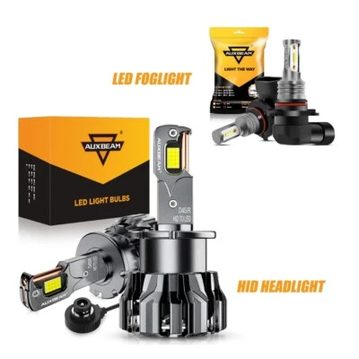 Combo D4R HID Xenon Headlight Hi/Lo + 9006 LED Fog Light Bulbs For Toyota Prius - Image 1 of 4