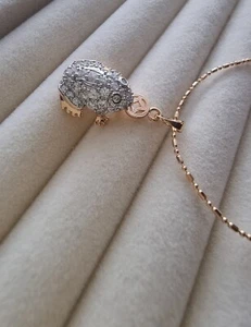 Money Frog Pendant Necklace 18k Rose Gold Plated Hypoallergenic Length 50cm - Picture 1 of 9