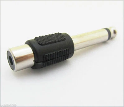 6.35mm MONO Plug to RCA Jack Splitter Adapter 1pcs - Image 1 of 3