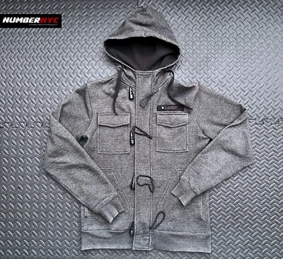 Element Skateboard Gris Negro Cremallera Sudadera con Capucha Suéter Talla Pequeña Poliéster 105945 Foto 1 de 4