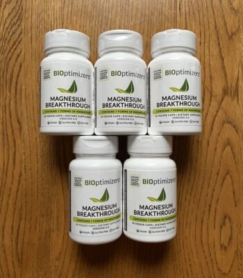 Bioptimizers 镁突破所有 7 种基本形式,30 粒胶囊 - 5 包 — 第 1/4 张图片