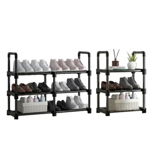 Zapatero de metal de 3 niveles estante apilable organizador de almacenamiento entrada ajustable EE. UU. - Imagen 1 de 10