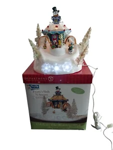 Dept 56 North Pole Series Frost's Sleds 'N Saucers - Picture 1 of 16