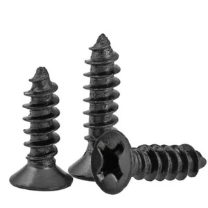 M2 M2,3 M2,5 M3 M4 schwarz Kreuzschlitz Senkkopf Blechschrauben Holzschrauben - Bild 1 von 5
