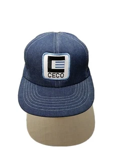Vintage CECO Snapback Ball Cap Denium (Cotton) (S/M: 6 3/4 - 7 1/8) - Picture 1 of 5
