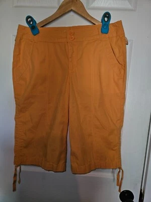 Caribbean Joe женщин размер 6 Capri брюки оранжевый грузовой стороны галстуки карманы-EUC - Изображение 1 из 3