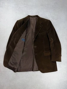 Canali Corduroy Blazer Jacket Brown Men's Size 50R Duties Paid (USA) - Picture 1 of 17