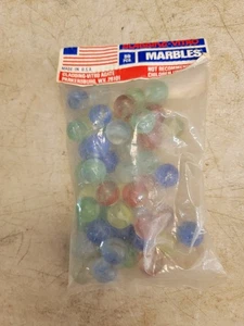 VINTAGE UNOPENED BAG OF GLADDING-VITROLGLASS MARBLES 50 - Picture 1 of 2