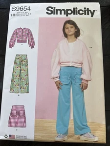 UNCUT Simplicity S9654 Girls Jacket, Pants & Skirt HH (3-6) Sewing Pattern - Picture 1 of 3