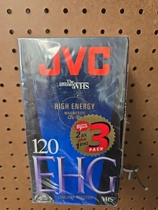 (3 PACK) JVC VHS VIDEO CASSETTE TAPES BLANK (2 SX &1 EHG) ~ BRAND NEW - Picture 1 of 4