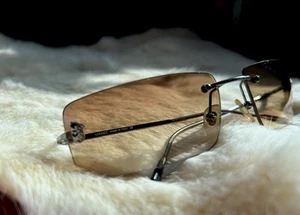 Versace Medusa Rimless Brown Gradient Vintage Sunglasses N26 With Versace Case - Picture 1 of 16