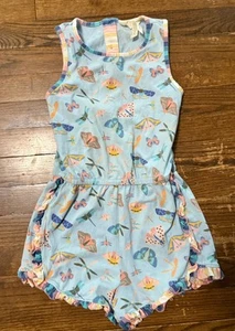 Matilda Jane Girl’s Sz 8 A Bit Buggy Romper Buttons Cutout Back Butterfly Ruffle - Picture 1 of 11