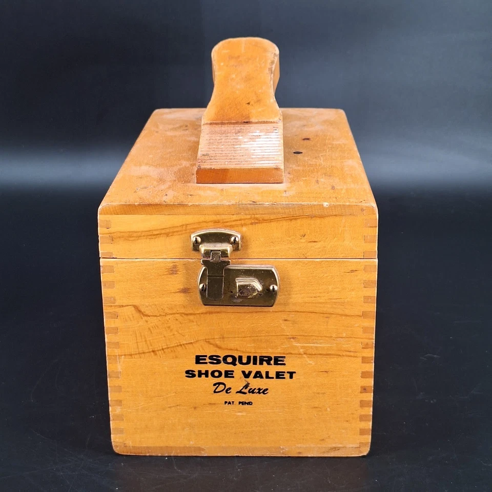 Caja de brillo de zapatos Esquire Valet De Luxe vintage Foto 1 de 4