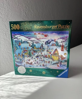 NOVO 2025 Edição Limitada Quebra-cabeça de Natal Ravensburger, 500 peças, Folha, Selado - Imagem 1 de 4