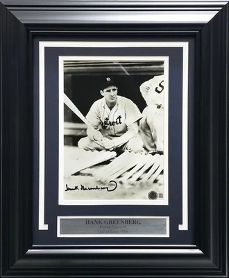 Фотография Хэнка Гринберга в рамке с автографом 8x10 Detroit Tigers Beckett BAS #AE08266 - Изображение 1 из 4