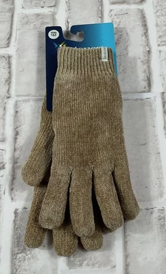 Guantes de chenilla isotoner beige forro ultrafelpado antideslizante palma talla única nuevos con etiquetas Foto 1 de 3