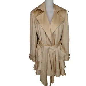 Jasmine Di Milo coat Size Us 10 belted trench silk blend - Picture 1 of 24