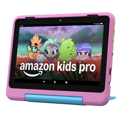 Amazon Fire HD 8 Kids Pro Tablet 32GB 12 Gen 2024 Löwen-Design Lila Rosa NEU OVP - Bild 1 von 4