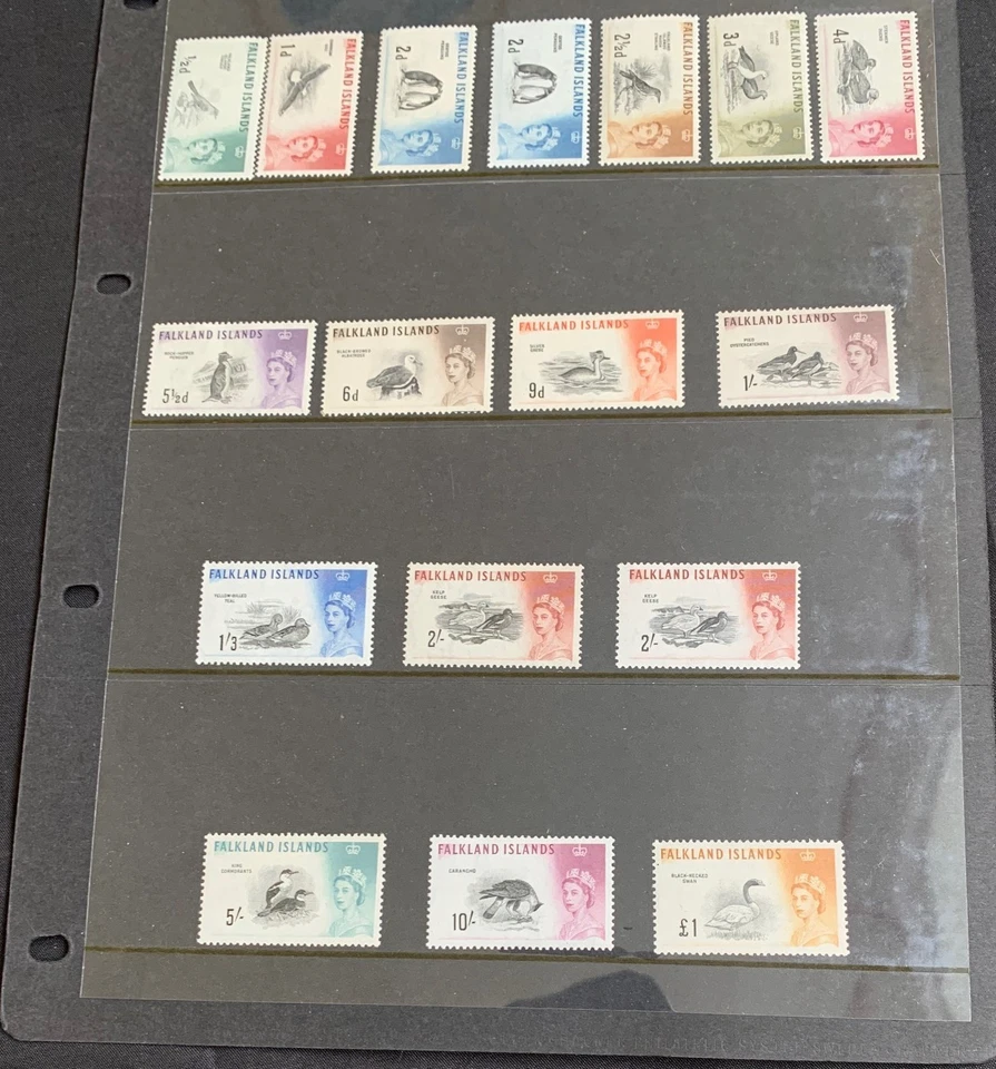 FALKLAND ISLANDS 1960 BIRDS DEFINITIVE SET 15 MINT MNH STAMPS - Image 1 of 1