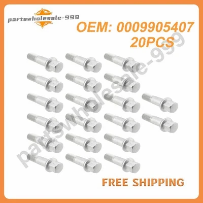 0009905407 20PCS Wheel Lug Bolts Nuts Kit For Mercedes-Benz ML350 S500 GLK350  Foto 1 de 4
