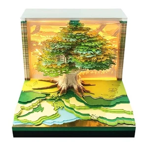 Qiyuan Tree Residence 3D Stereoscopic Memo Book Paper Carving Calendar Orn hot' - Picture 1 of 13