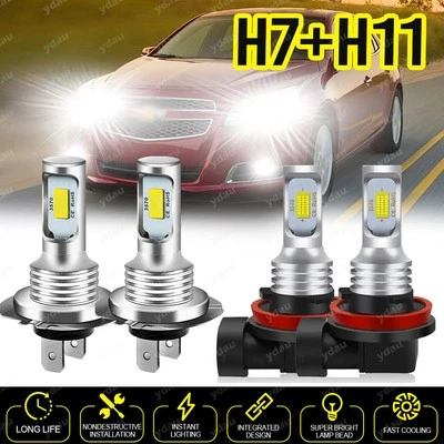 For Jaguar XF 2009-2011 - 6000K LED Headlight Combo High Low Beam 4x Bulbs Kit - Image 1 of 4