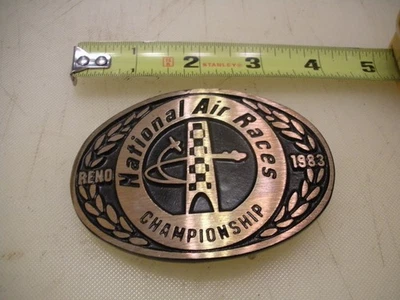 DE COLECCIÓN EDICIÓN LIMITADA 1983 CAMPEONATO RENO AIR RACE LATÓN HEBILLA DE CINTURÓN 24 Foto 1 de 2