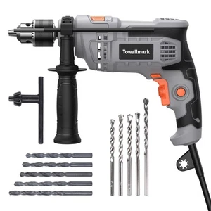 7-Amp Hammer Drill, Towallmark 1/2-Inch Electric Hammer Drill with 3000RPM, V... - Picture 1 of 7