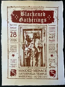 Blackened Gatherings: Paris 2016 Poster signiert nummeriert Emgalai Grafik Auflage 25 - Bild 1 von 1