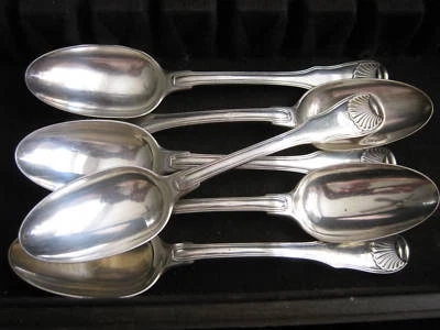 Maison AUGER FRERES A*F Georges & Emile c. 1900-15 prata 950 SEVIGNE, 6 colheres - Imagem 1 de 4