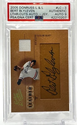 Camiseta BERT BLYLEVEN 2005 DONRUSS COURO MADEIRA /128 AUTÓGRAFO PSA ESTADO PERFEITO 9 AUTO - Imagem 1 de 2