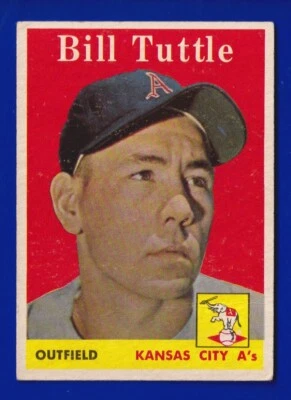 BILL TUTTLE athletics A'S 1958 TOPPS #23 GOOD/VERY GOOD - Image 1 of 2