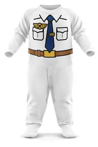 Baby Aeroplane Pilot Costume Romper Suit Funny Halloween Fancy Dress Outfit Gift - Picture 1 of 2