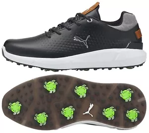 Puma Ignite Articulate Leather Golf Shoes RRP£130 - Puma Black - Picture 1 of 8