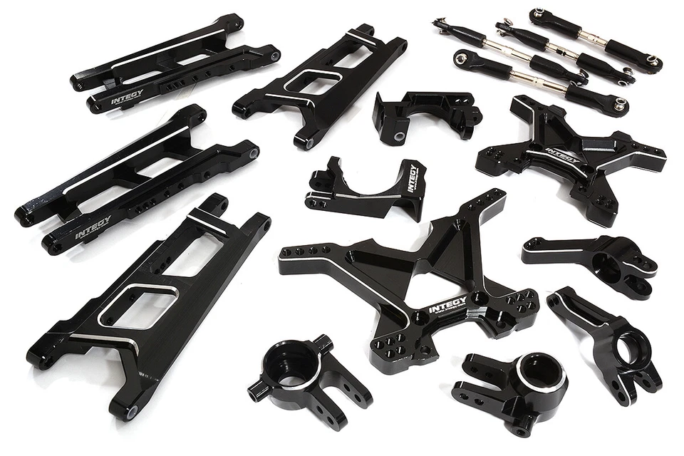 Black Billet Machined Suspension Upgrade Kit for 1/10 Stampede 4X4 & Slash 4X4 - Image 1 of 1
